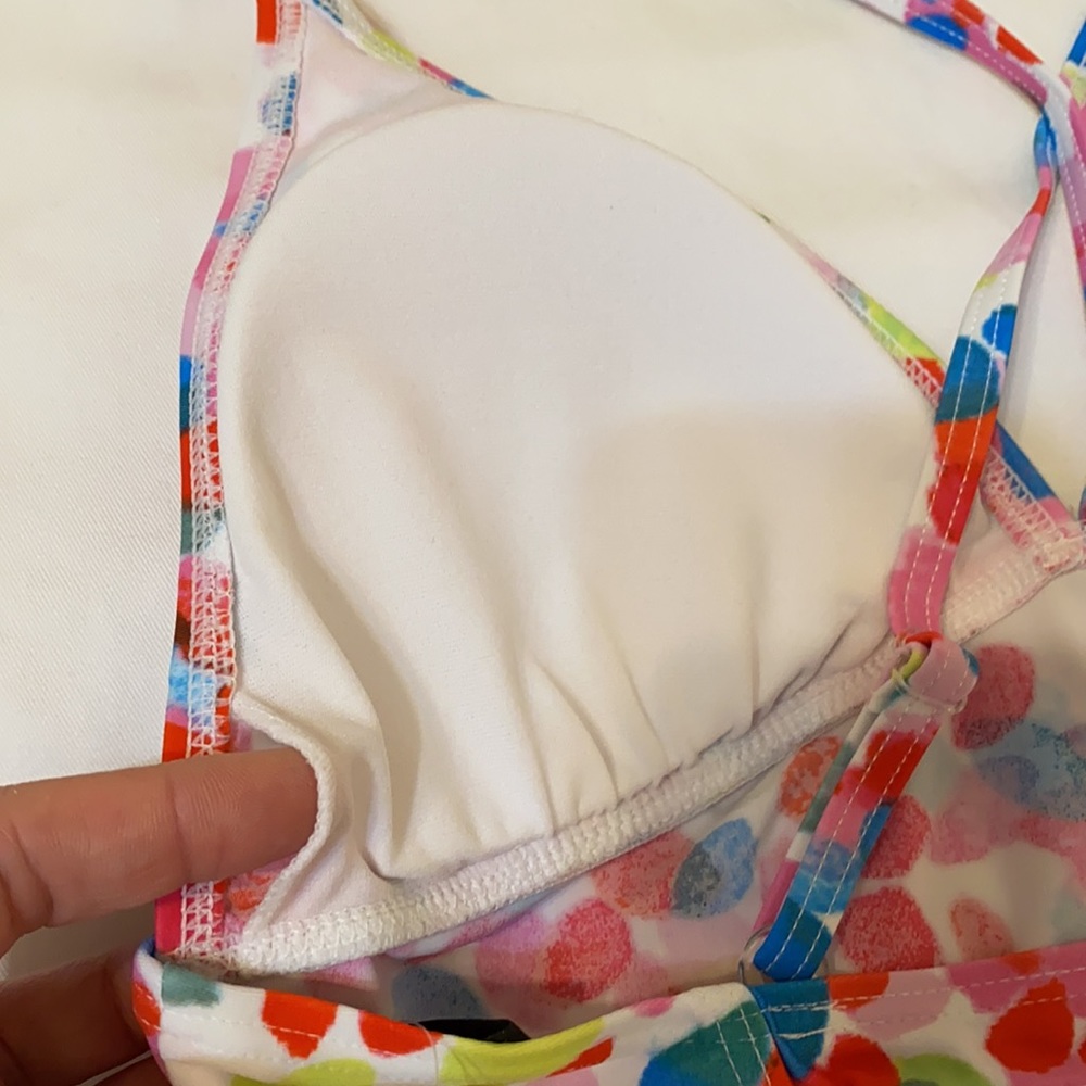 Bawdy Multi-Colored Dot One Piece Swimsuit, Medium - Picture 7 of 8